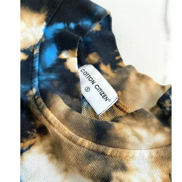 Cotton Citizen Blue and Brown Tie-Dye Sweatshirt - Picture 5 of 6